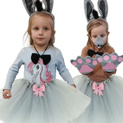 Donkey costume skirt headband 7 items