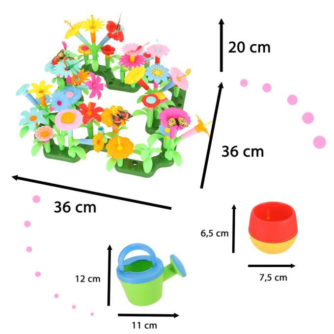 Flowers creative blocks flower garden 175 elements