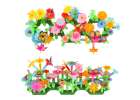 Flowers creative blocks flower garden 175 elements 12