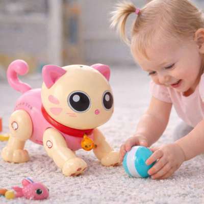Interactive cat remote control RC robot jumps