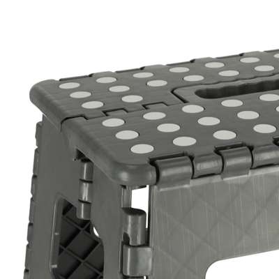 Non-slip folding stool dark grey