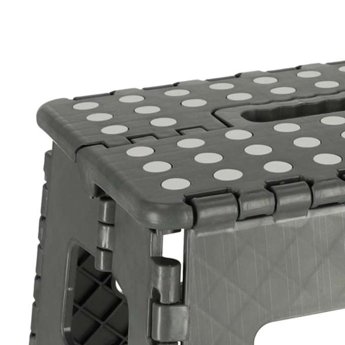 Non-slip folding stool dark grey