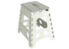 Non-slip folding stool high 39cm light grey 1