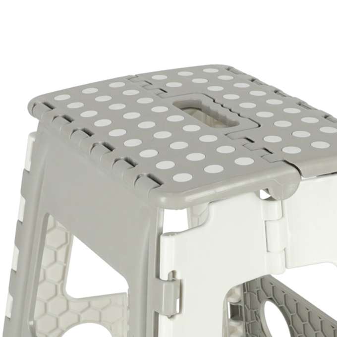 Non-slip folding stool light grey