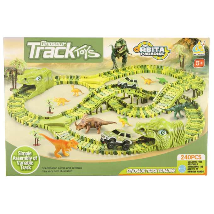 Race track dinosaurs cars 240 elements