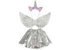 Unicorn costume skirt headband silver 2