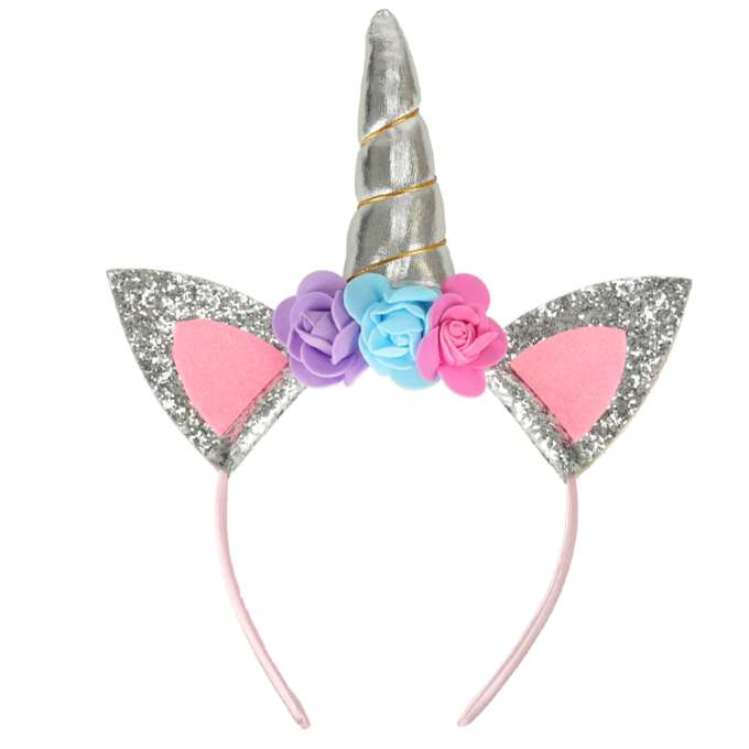 Unicorn costume skirt headband silver