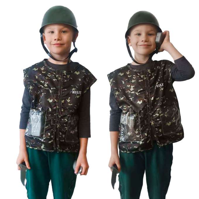 Carnival costume helmet soldier 3-8 years old