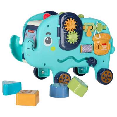 Interactive montessori elephant pounder sorter blocks hammer 26cm