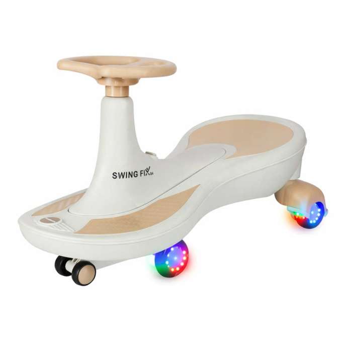 LED Swing Fix S4 gravity ride glowing wheels with music playing 76cm gold-white max 100kg