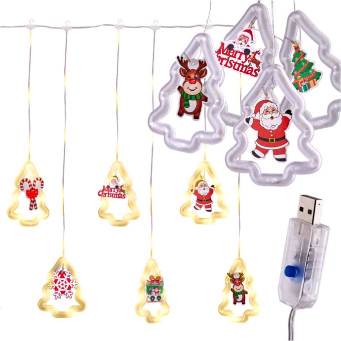 LED lights Christmas tree picture curtain 3m