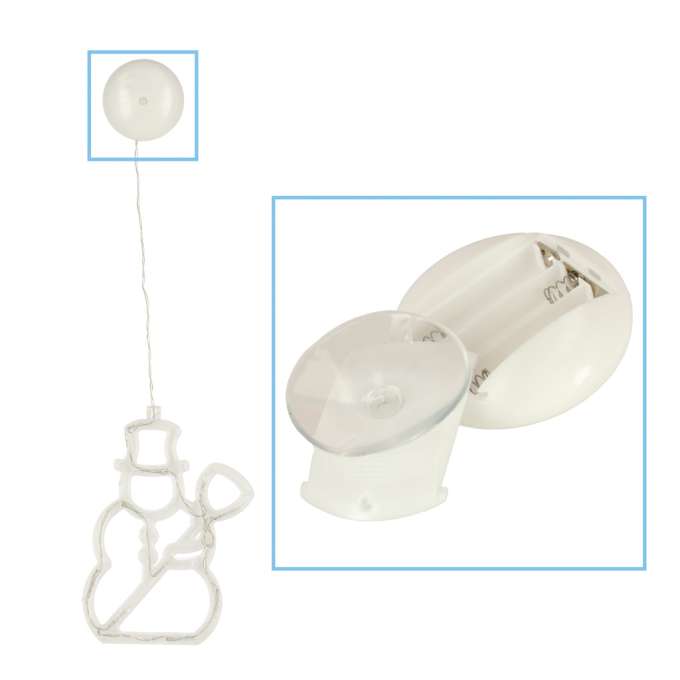 LED window light hanging Christmas decoration snowman 49cm 10 LED