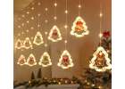Lampki LED kurtyna z obrazkami w choinkach 3m 2