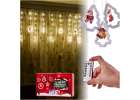 Lampki LED kurtyna z obrazkami w choinkach 3m 3