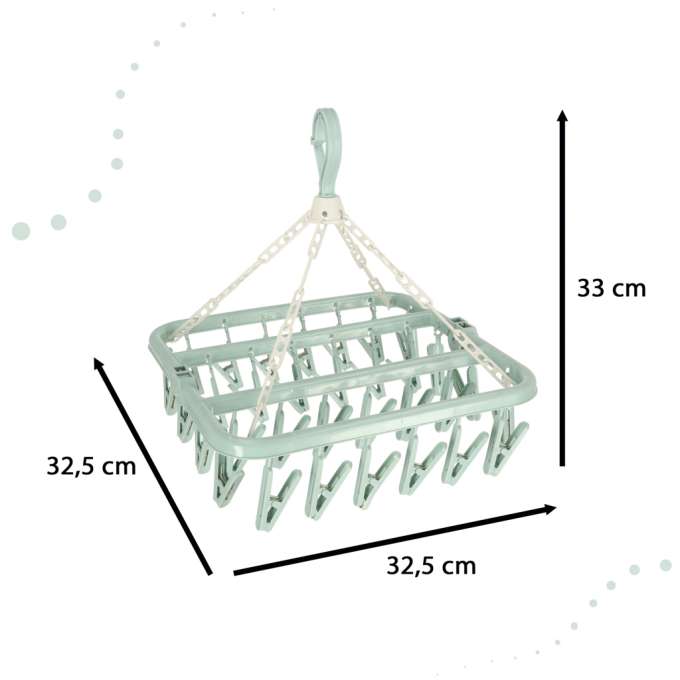 Linen laundry hanger 32 calmer blue