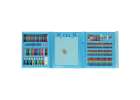 Paint art set in a suitcase 208 items crayons pastels markers markers pens paints ruler blue 2