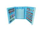 Paint art set in a suitcase 208 items crayons pastels markers markers pens paints ruler blue 6