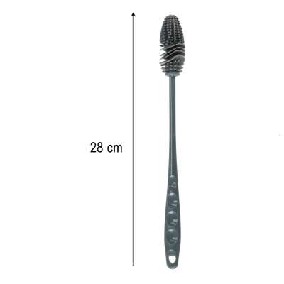 Silicone bottle cleaning brush grey