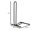 Single metal bicycle stand black 7