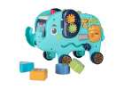 Słonik tablica manipulacyjna montessori wbijak sorter klocki młotek 26cm 5