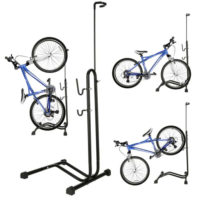 Stojak rowerowy RALLEX na rower serwisowy wolnostojący metalowy czarny