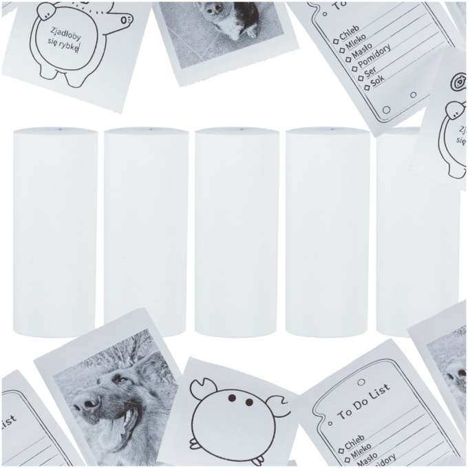 Thermal paper rolls for apartu printer 5,7cm x 4,5m 5 pieces