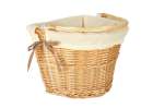 Wicker basket for bicycle front basket braided insert white 2