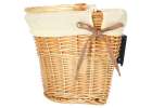 Wicker basket for bicycle front basket braided insert white 3