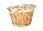 Wicker basket for bicycle front basket woven flower insert 10