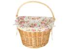 Wicker basket for bicycle front basket woven flower insert 5