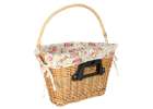 Wicker basket for bicycle front basket woven flower insert 6