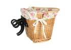 Wicker basket for bicycle front basket woven flower insert 9