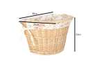 Wicker bicycle basket for bicycle RALLEX front braided click in flowers 12