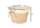 Wicker bicycle basket for bicycle RALLEX front braided click white 12