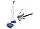 Electric rock guitar with microphone speaker for children blue 10