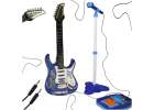 Gitara elektryczna rockowa z głośnikiem mikrofonem dla dzieci niebieska 1