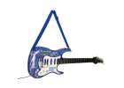 Gitara elektryczna rockowa z głośnikiem mikrofonem dla dzieci niebieska 2