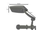 Handlebar adjustable 360 longitudinal bicycle rear view mirror 7