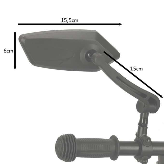 Handlebar adjustable 360 longitudinal bicycle rear view mirror