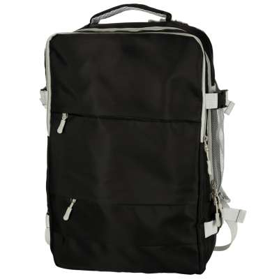 Airplane travel backpack waterproof USB cable 45x16x28cm black