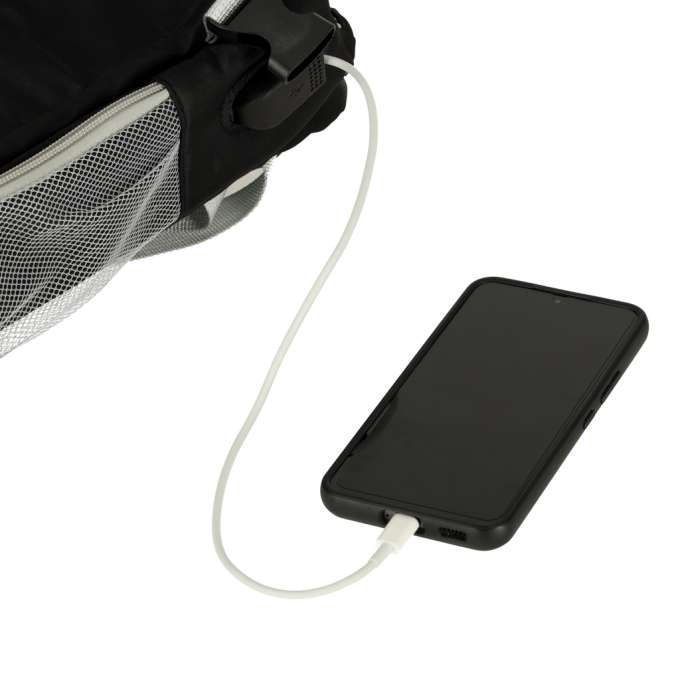 Airplane travel backpack waterproof USB cable 45x16x28cm black