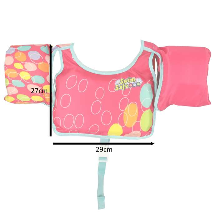 BESTWAY 32174 Kamizelka dmuchana do pływania kapok z rękawkami różowa 3-6lat 19-30kg