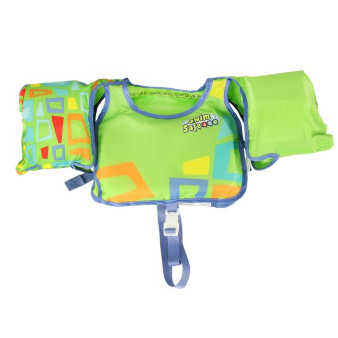 BESTWAY 32174 Kamizelka dmuchana do pływania kapok z rękawkami zielona 3-6lat 13-30kg