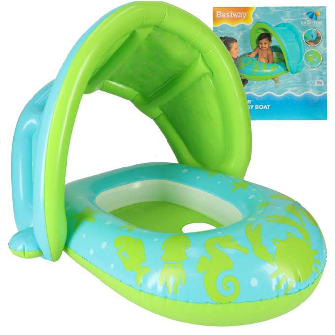 BESTWAY 34091 Inflatable pontoon mattress with canopy green 1-2 years old 18kg