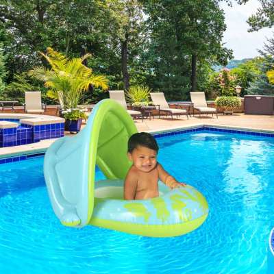 BESTWAY 34091 Inflatable pontoon mattress with canopy green 1-2 years old 18kg