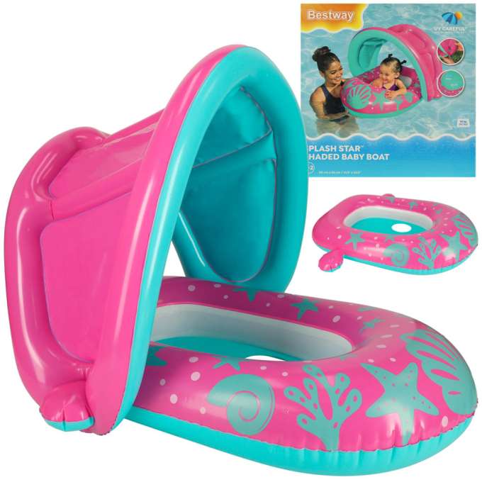 BESTWAY 34091 Inflatable pontoon mattress with canopy pink 1-2 years old 18kg