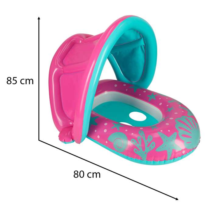 BESTWAY 34091 Inflatable pontoon mattress with canopy pink 1-2 years old 18kg