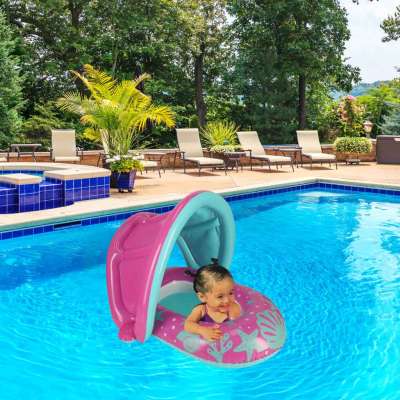 BESTWAY 34091 Inflatable pontoon mattress with canopy pink 1-2 years old 18kg