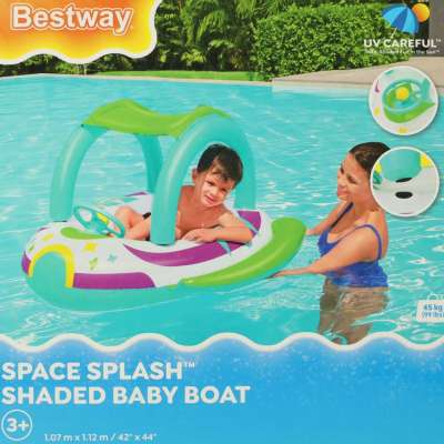 BESTWAY 34149 Inflatable pontoon mattress for kids with steering wheel car car 3+ 45kg