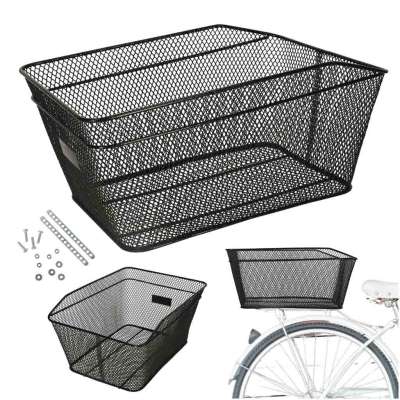 Bike basket RALLEX for rack, rear metal basket, 25kg